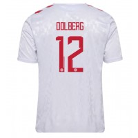 Maglie da calcio Danimarca Kasper Dolberg #12 Seconda Maglia Europei 2024 Manica Corta